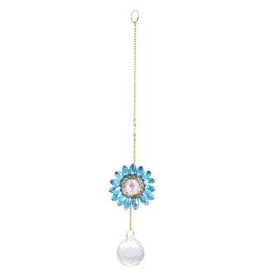 Glass Flower Hanging Suncatchers