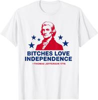 Retro Bitches Love Independence Funny 4th Of July T-Shirt Independence Day Shirt
