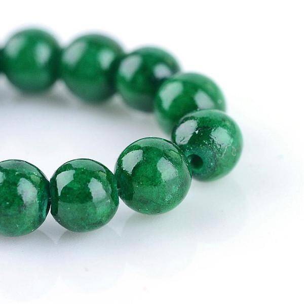 Natural Dyed Yellow Jade Gemstone Bead Strands