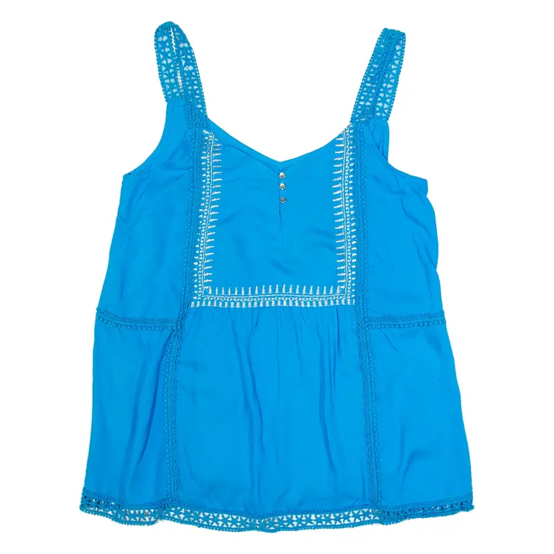 MONSOON BEACH Womens Camisole Top Blue V-Neck Sleeveless S