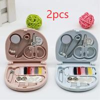 Mini Sewing Kit, 2 Sets Random Color Cute and Convenient Small Needle Bag, Button Mini Scissors Thread, Home Essentials, Home...