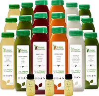 Raw Fountain Juice Cleanse Coconut Edition, Tasty & Energizing, All Natural Cold Pressed Juices with Ginger Shots for Digesti...