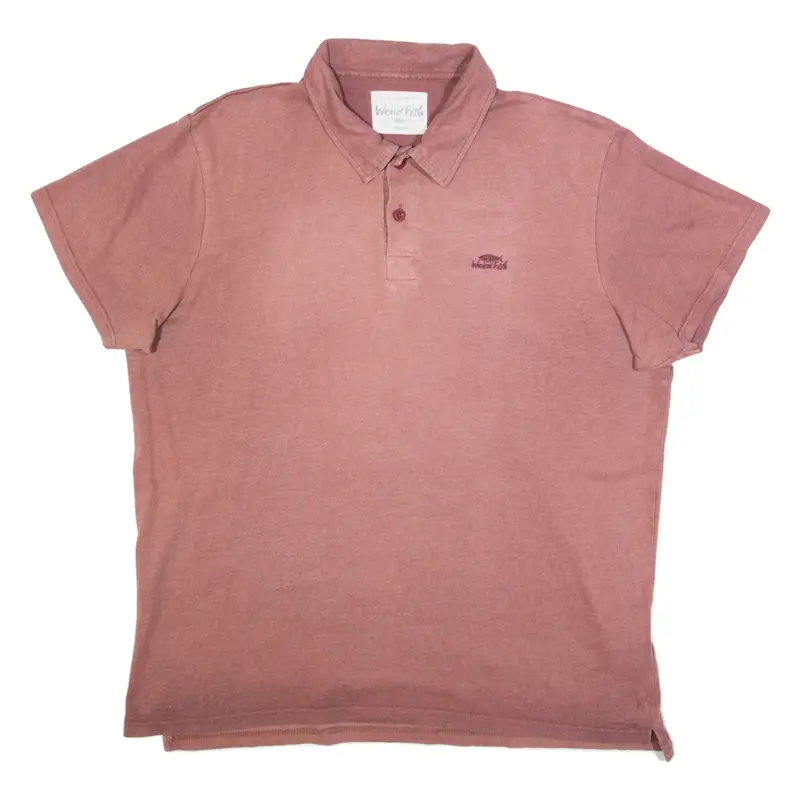 WEIRD FISH Mens Polo Shirt Red XL