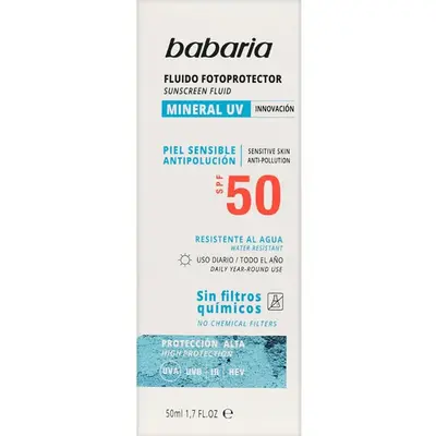 Babaria Sun Mineral Fotoprotector viso Fluid Spf50 50ml
