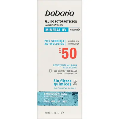 Babaria Fluid Face Mineral Sun Photoprotector Spf50 50ml