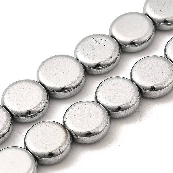 Electroplated Synthetic Non-magnetic Hematite Beads Strands