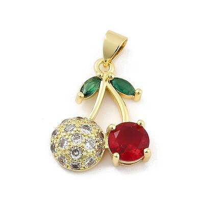 Brass Micro Pave Cubic Zirconia Pendants