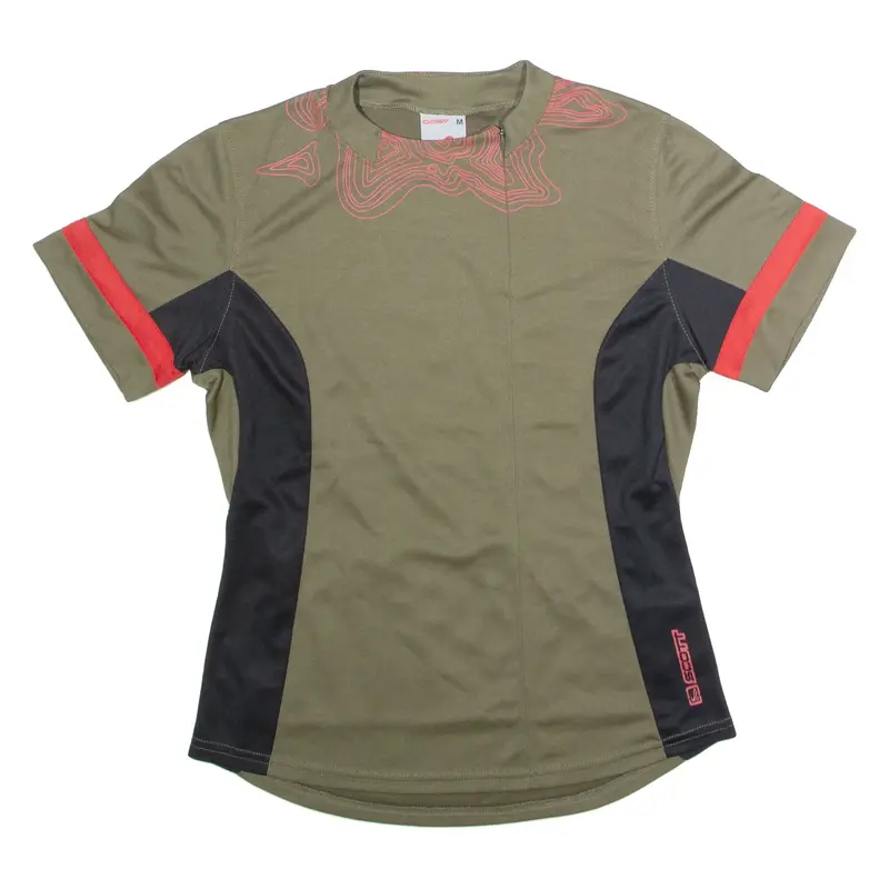 SCOTT Cycling Womens Jersey Green 1/4 Zip M