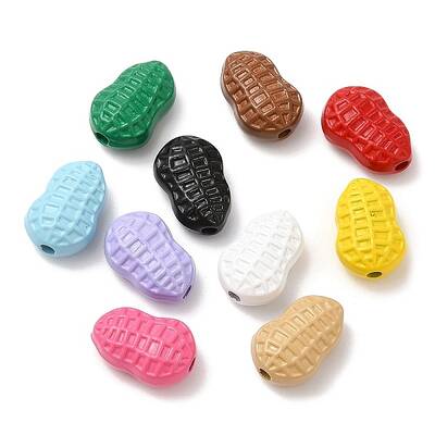 Spray Painted Alloy Beads