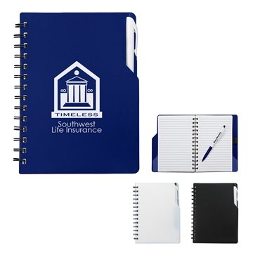 50 Custom Spiral Notebook With Pen - 100 Pages