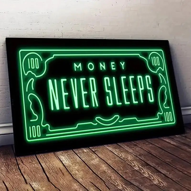 Creative Letter Pattern Wall Art, 1 Count Modern Canvas Wall Art without Frame, Wall Decor for Home Living Room & Bedroom, Ho...