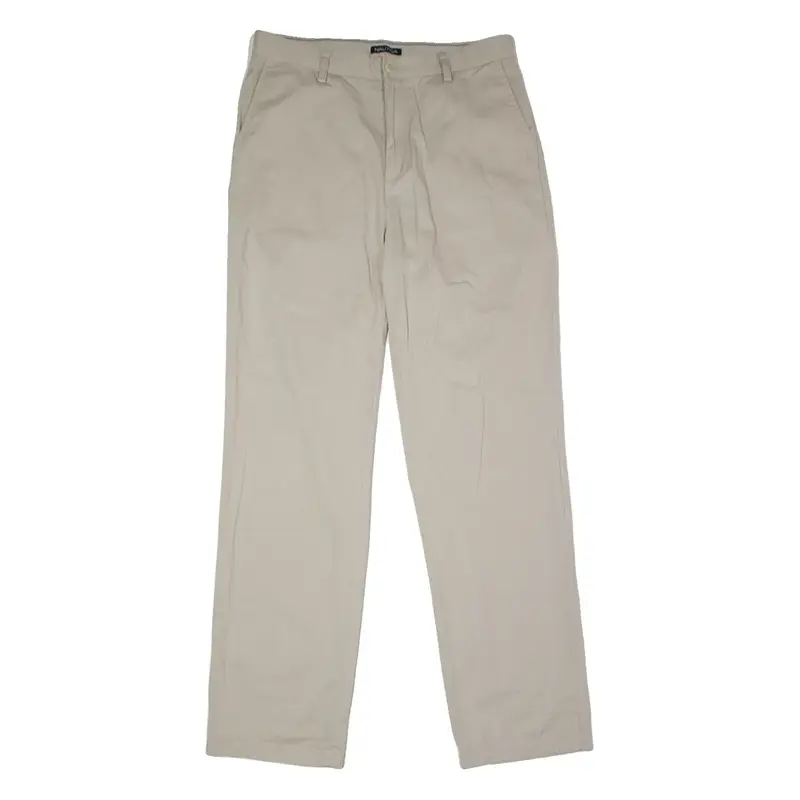 NAUTICA Chino Mens Twill Trousers Cream Regular Straight W34 L34