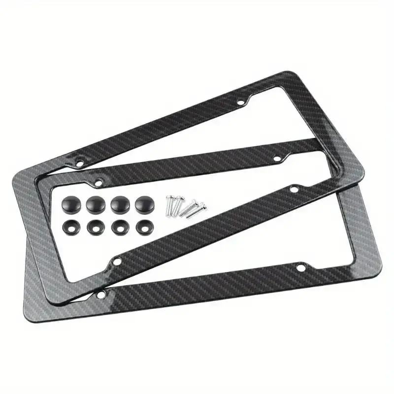 License Plate Frame, 2 Counts Universal Car License Plate Frame with Screws, Car Exterior Decoration Accessories for Car, Tru...