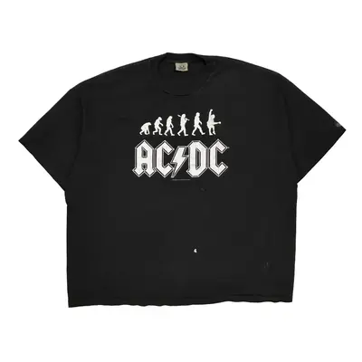Ac/Dc Liquid Blue Band T-Shirt - 4XL Black Cotton