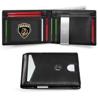 VTLASK Men's Slim Wallet with RFID Blocking And money clip(Frosted Black -money clip)