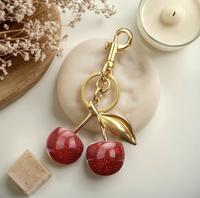 Keychain Cherry Bag Charms Purse，Key Chains Women Cute - Car key Accents for leather handbags，Adorable Add - ons for Your...