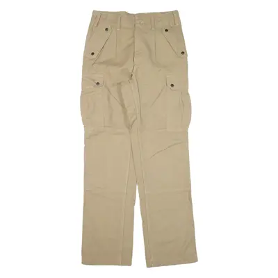 Military Cargo Mens Trousers Beige Regular Straight W32 L32