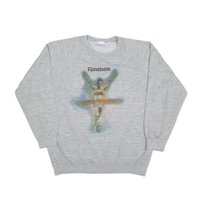 REEBOK Marathon Sweatshirt Grey Mens XL