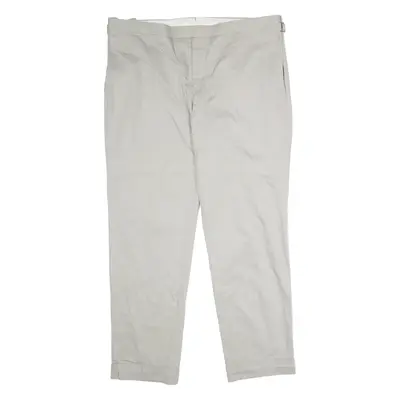 Adjustable Suit Mens Trousers Grey Regular Straight W40 L32