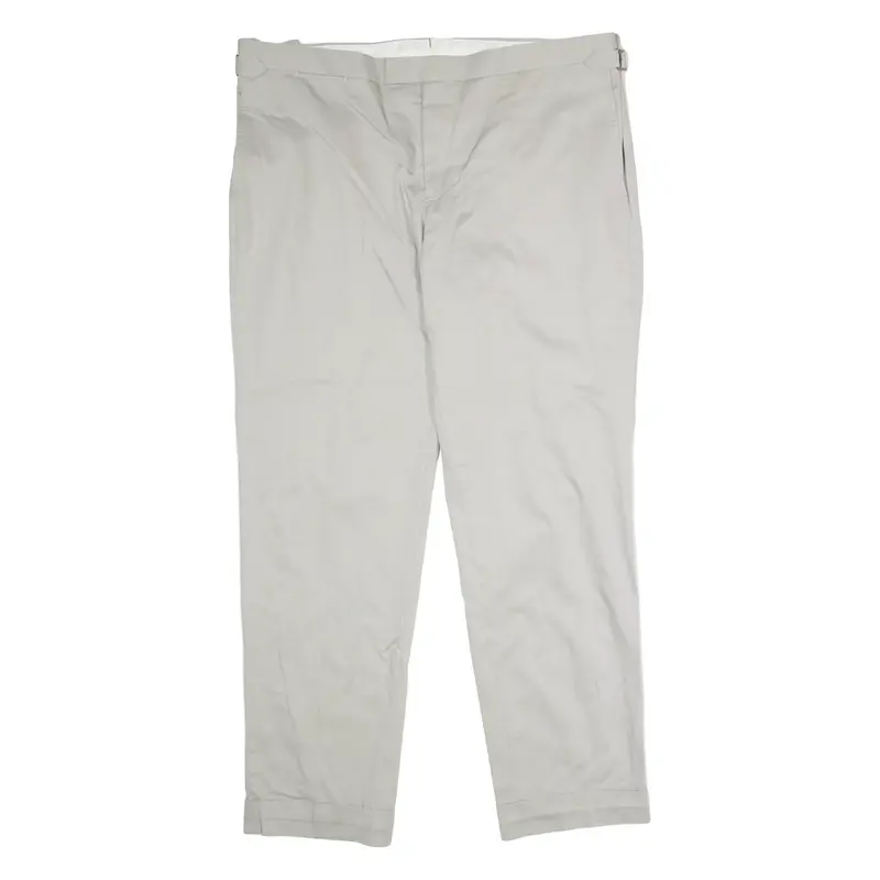 Adjustable Suit Mens Trousers Grey Regular Straight W40 L32