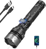 Flashlight Rechargeable, Flash Light Led flashlights high lumens, Super Bright Flashlight Tactical, XHP70.2 Powerful Flashlig...