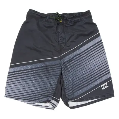BILLABONG Mens Sports Shorts Black Relaxed Striped L W30