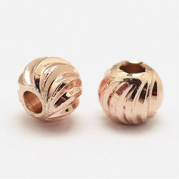 Brass Corrugated Beads