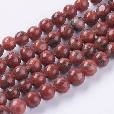 Natural Sesame Jasper/Kiwi Jasper Beads Strands