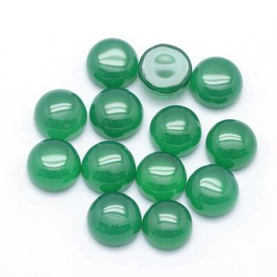 Natural Dyed & Heated Green Onyx Agate Cabochons