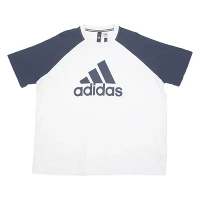 ADIDAS Womens T-Shirt White Crew Neck S