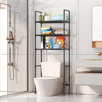 Bathroom Storage Rack, 1 Count Modern Multi-layer Floor Mounted Toilet Rack, Large Capacity Storage Rack for Home Bathroom Us...