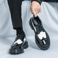 Men's Fashionable Lace Up Platform Shoes, 2025 NewStyle Casual Business Comfortable Shoes for Work &Daily Wear, Male All-matc...