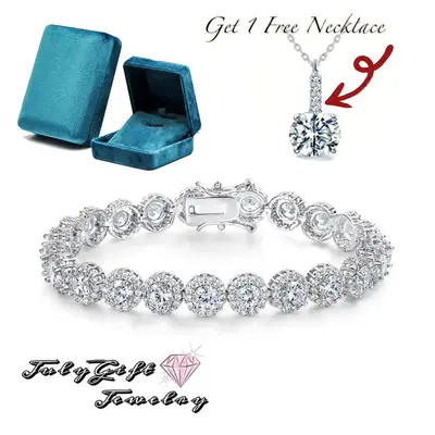 Tennis Bracelet for Women Men D Color VVS1 Round Cut Lab Created Bracelet Mother's Day Gift