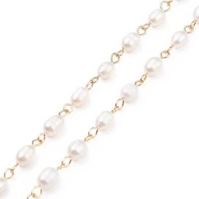 Handmade Natural Freshwater Pearl Beaded Chains