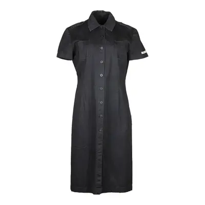 Valentino Jeans Midi Shirt Dress - Large Black Cotton