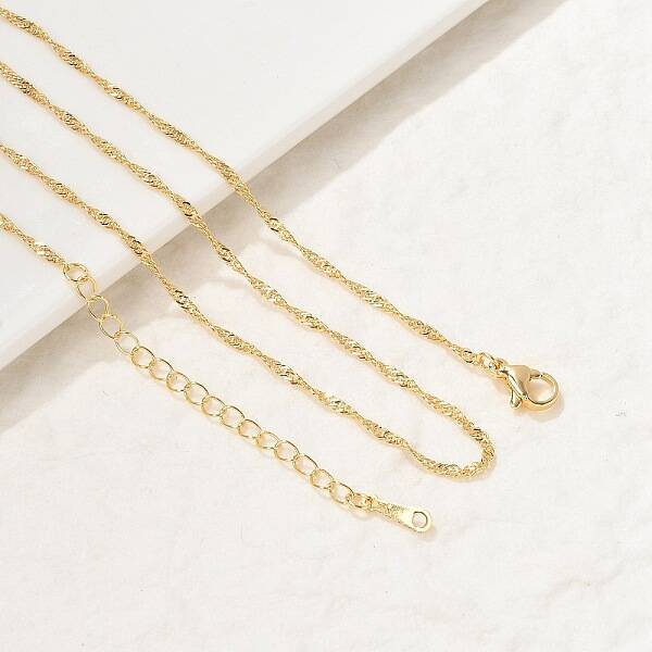 Brass Singapore Chain Necklaces for Women