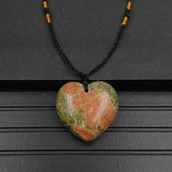 Natural Unakite Pendant Necklaces