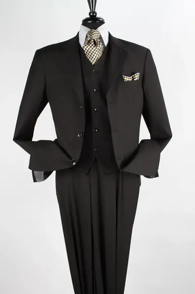 Apollo King Men's Executive 3-Piece Suit Pleated Pants Formal Wear
