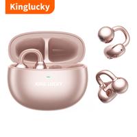 Kinglucky i121 Wireless Open-Ear Earbuds, Clip-On Headphones, Bluetooth5.4，Lightweight Comfort, Firm-Shell Design, HIFI Sou...