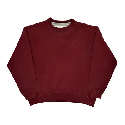 Champion Sweatshirt - Large Burgundy Cotton Blend