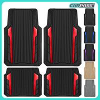 CAR PASS Durable Sporty Rubber Car Mats, Deep Dish All Weather Car Floor Mats Full Set, Waterproof Anti-Slip Automotive Mats ...