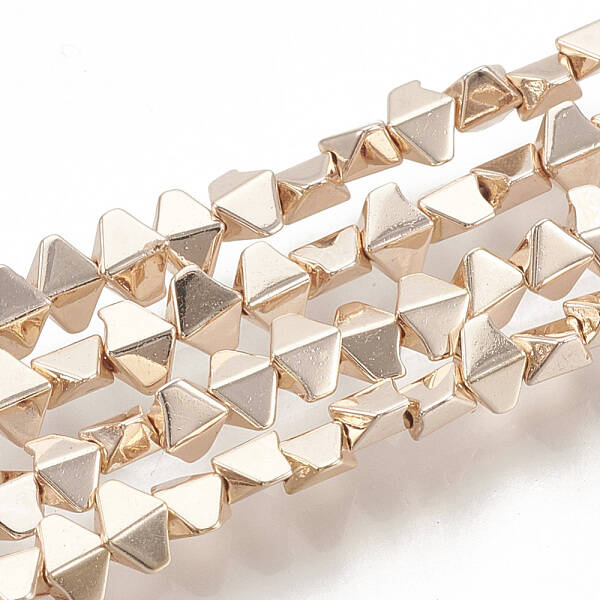 Electroplate Non-magnetic Synthetic Hematite Beads Strands