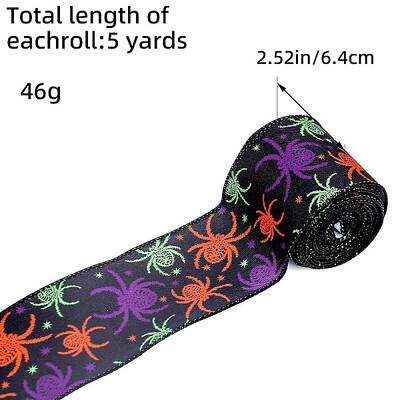 Cloth Grosgrain Printed Ribbon for Halloween Gift Wrapping