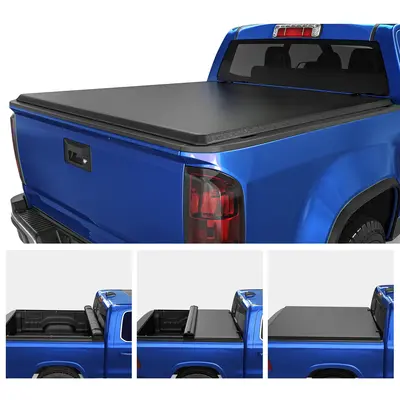OEDRO 5.2ft Bed Soft Roll-Up Tonneau Cover Fits for 2015-2025 Chevy Colorado & GMC Canyon Durable UV Rays Double-Layer PVC