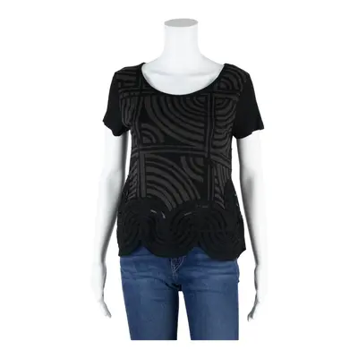 DESIGUAL Mandala Top Grey Striped Sleeveless Womens S