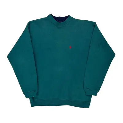 Polo By Ralph Lauren Sweatshirt - Large Green Cotton