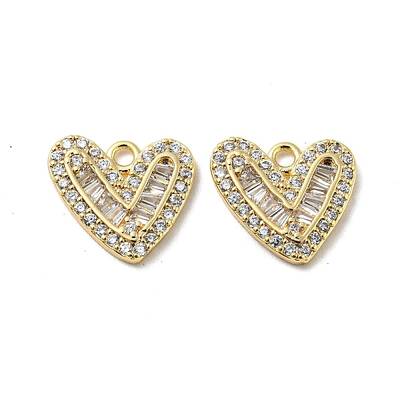 Brass Micro Pave Cubic Zirconia Pendants