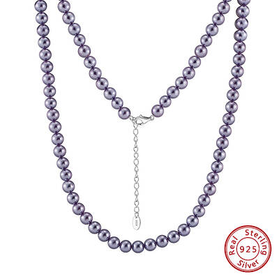 6mm Round Shell Pearl Beaded Necklaces