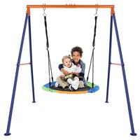 40-60 Inch Flying Saucer Tree Swing,500-900lb Load Capacity,with Swing Stand and 2 Additional Suspension Straps Adjustable Mu...