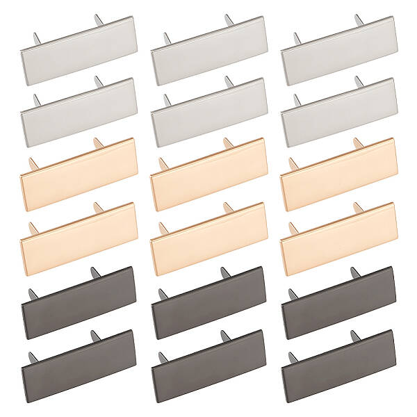 18 Sets 3 Colors Zinc Alloy Bag Decorative Clasps